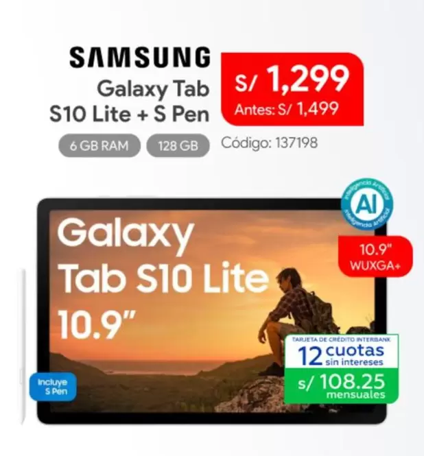 Samsung - Galaxy Tab S10 Lite + S Pen