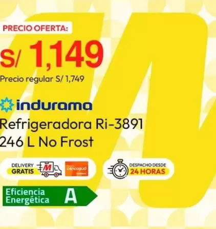Indurama - Refrigerador Ri-3891