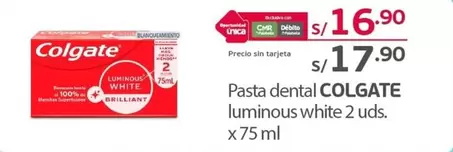 Colgate - Pasta dental luminous white