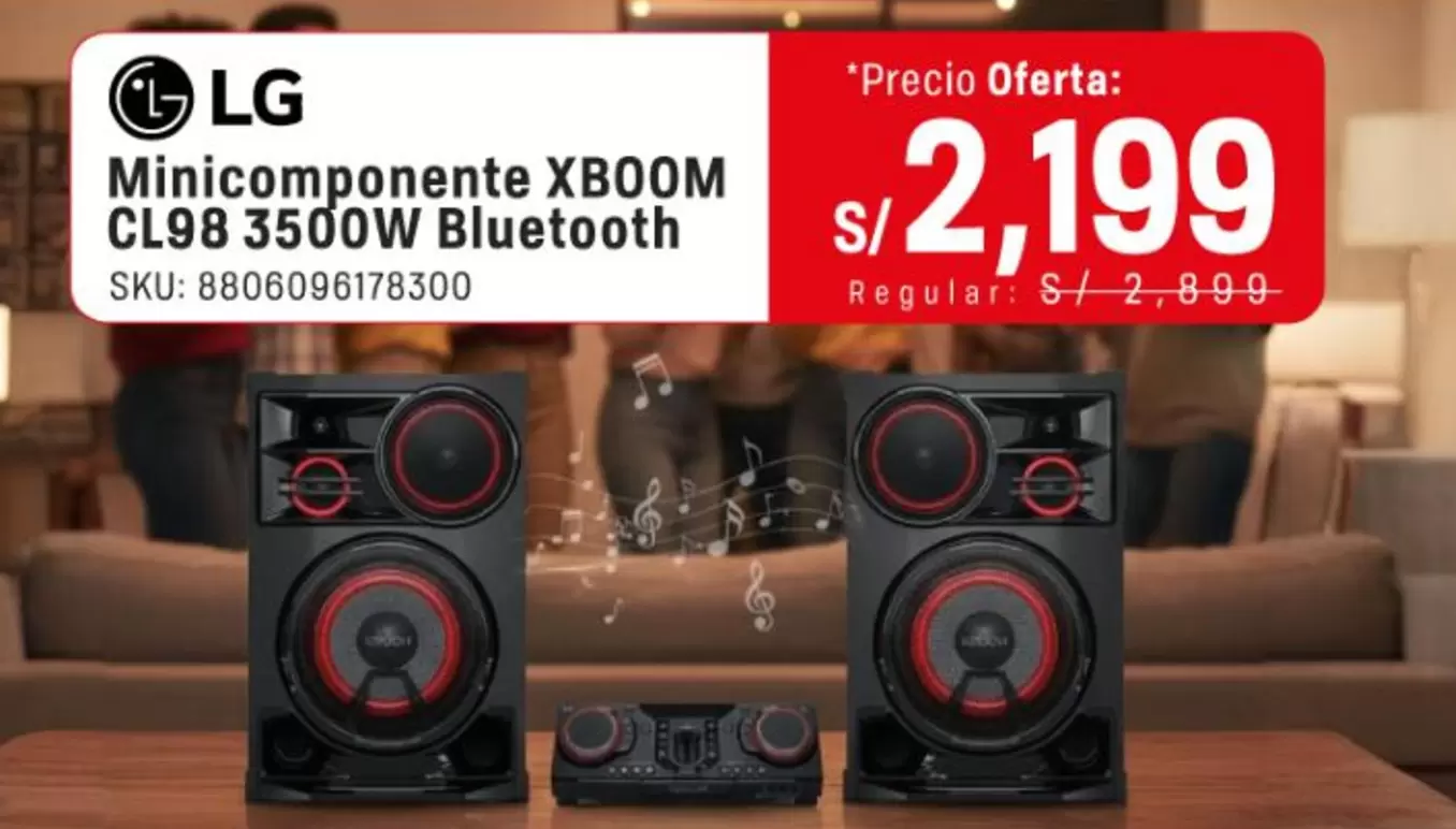 Lg - Minicomponente XBOOM CL98 3500W Bluetooth