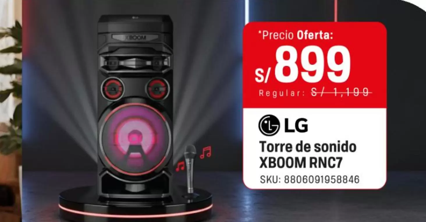 Lg - Torre de sonido XBOOM RNC7