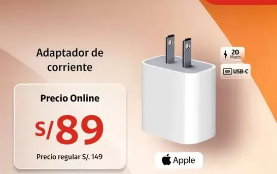 Apple - Adaptador de corriente