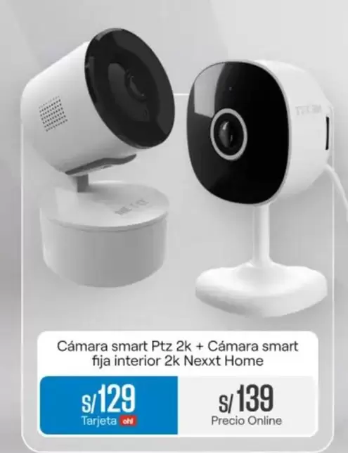 Smart - Cámara smart Ptz 2k + Cámara smart fija interior 2k