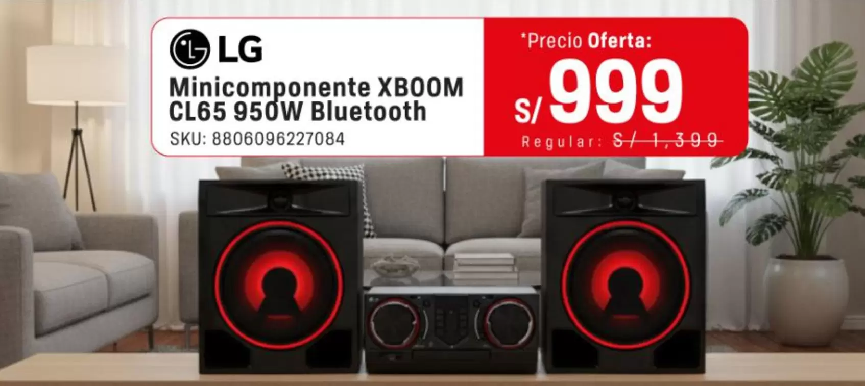 Lg - Minicomponente XBOOM CL65 950W Bluetooth