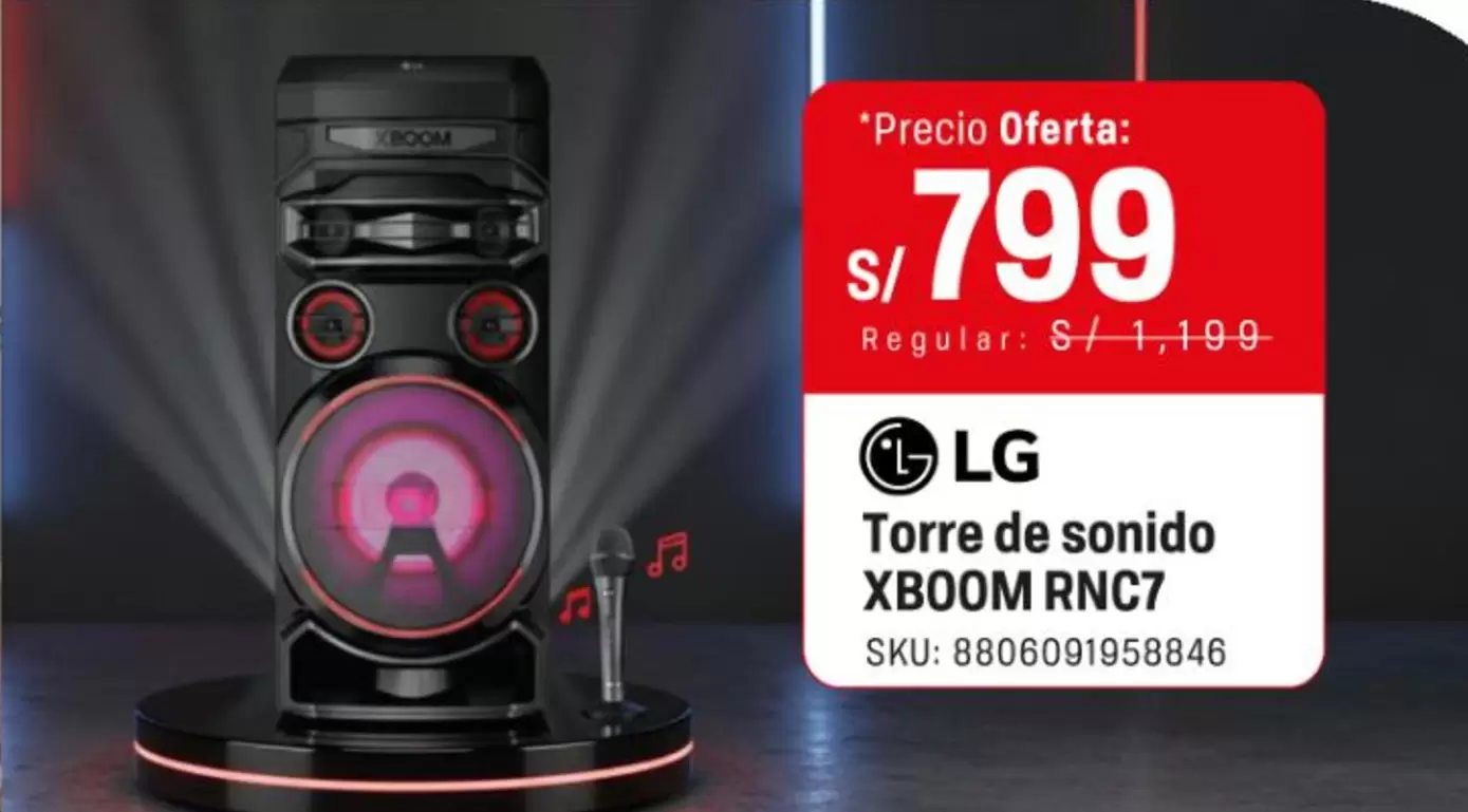 Lg - Torre de sonido XBOOM RNC7