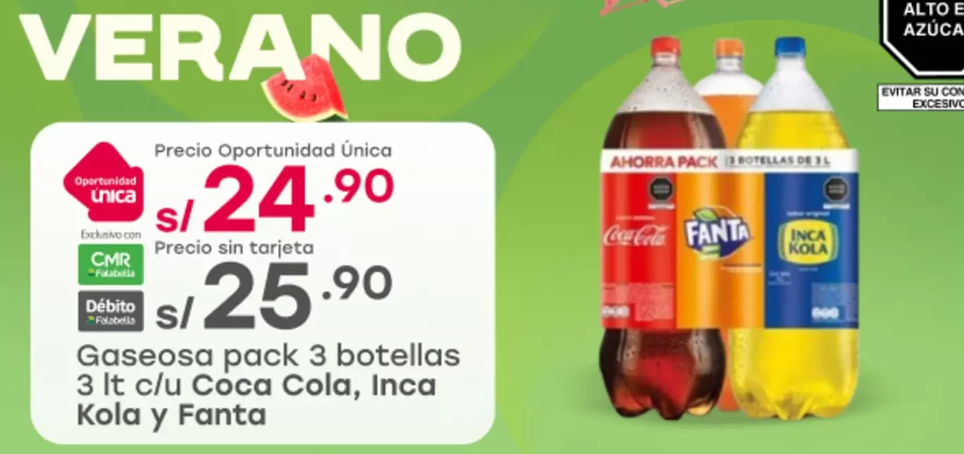 Coca-Cola - Gaseosa pack 3 botellas