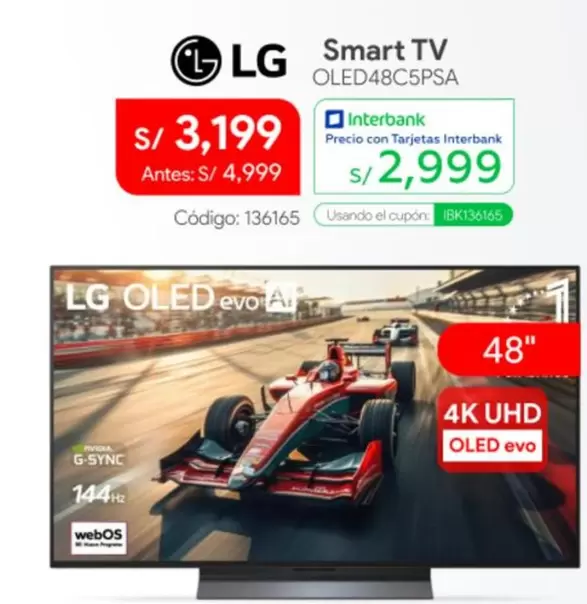 Lg - Smart TV OLED48C5PSA