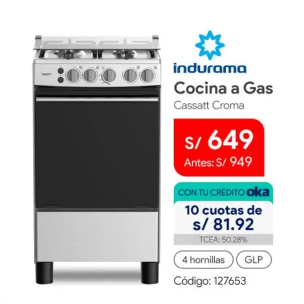 Indurama - Cocina a Gas