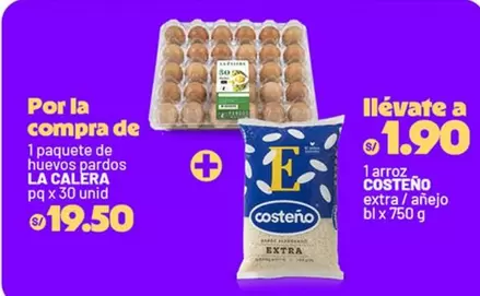 La Calera - huevos pardos, arroz