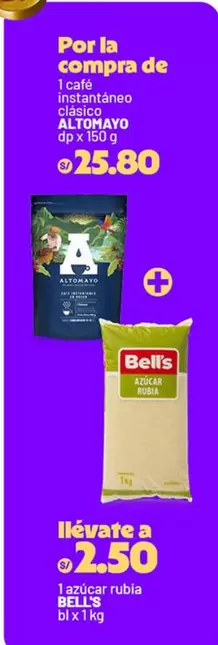 Altomayo - café instantáneo clásico, azúcar rubia