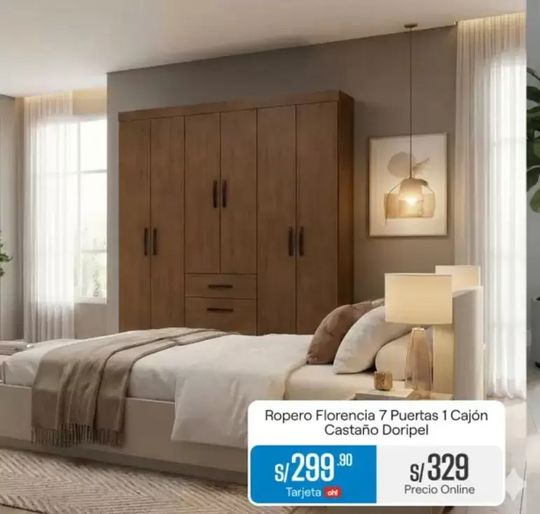Ropero Florencia 7 Puertas 1 Cajón