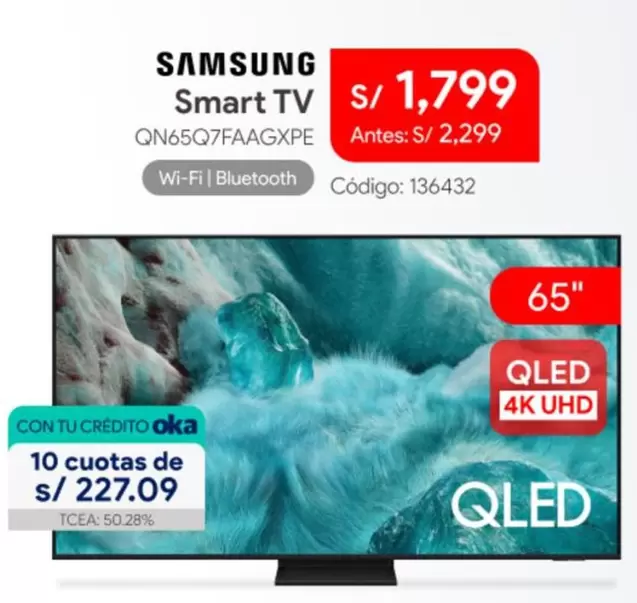 Samsung - Smart TV QN65Q7FAAGXPE