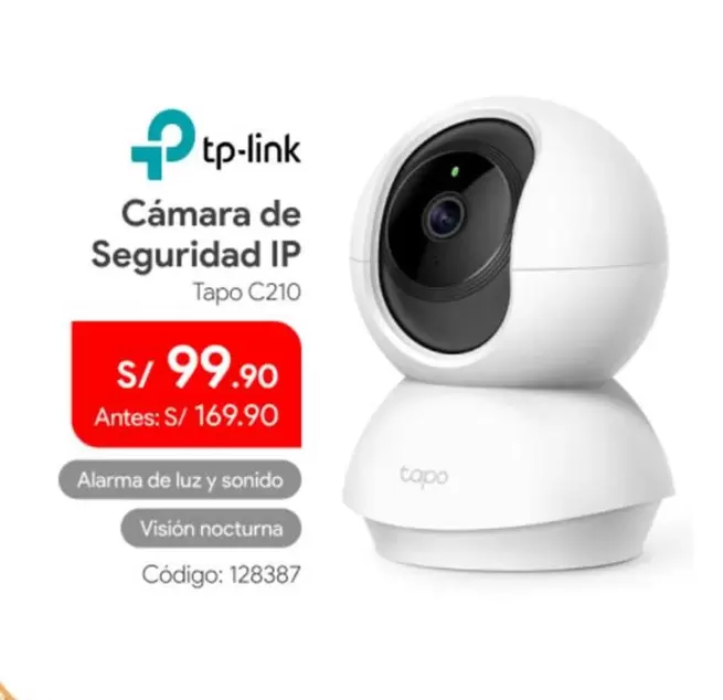 Tp-Link - Cámara de Seguridad IP Tapo C210