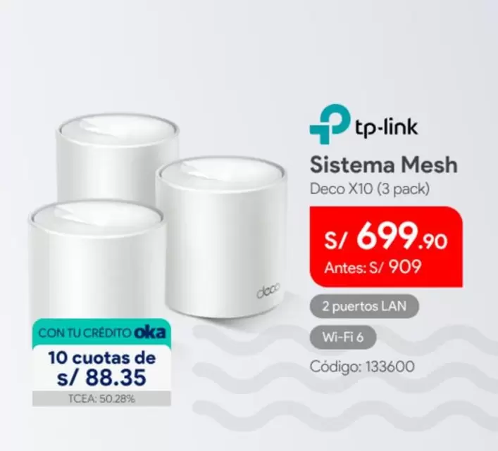 Tp-Link - Sistema Mesh Deco X10 (3 pack)