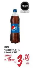 Pepsi - Gaseosa Bot. x 1 Lt.