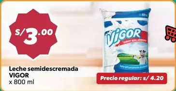 Leche semidescremada