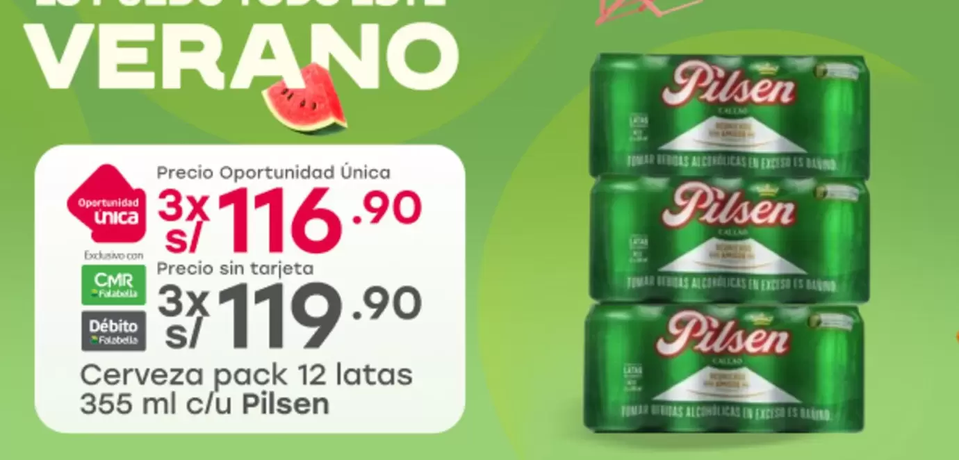 Pilsen - Cerveza pack 12 latas