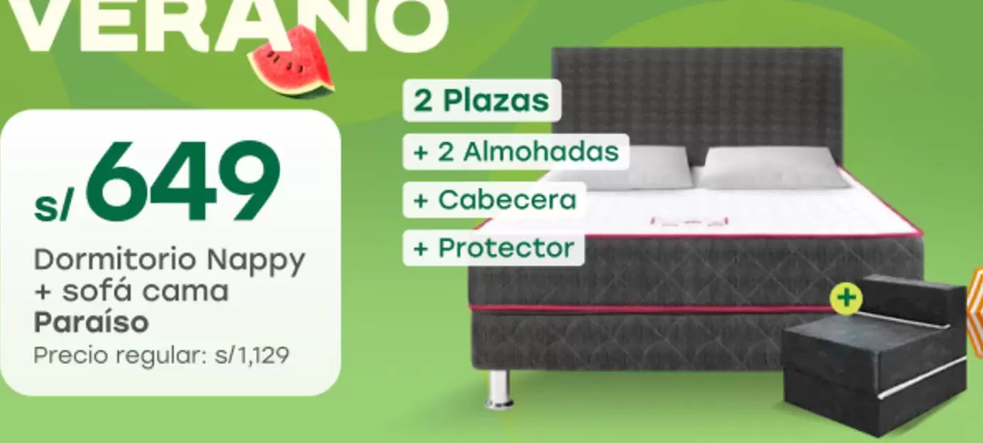 Dormitorio Nappy + sofá cama Paraíso