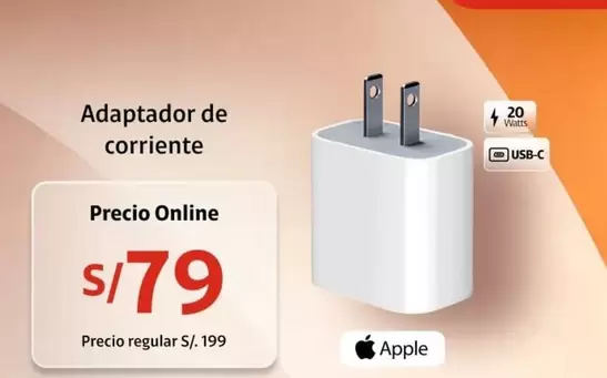 Apple - Adaptador de corriente
