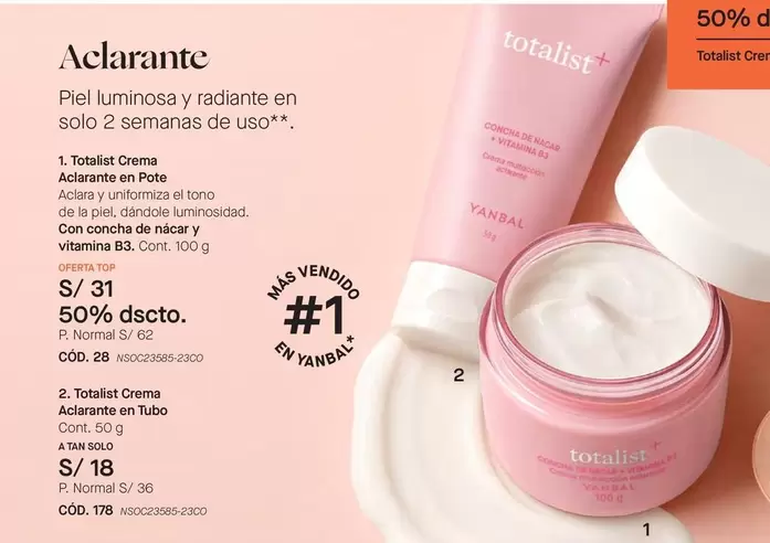 Piel - Totalist Crema Aclarante