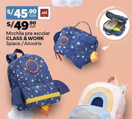 Mochila pre escolar CLASS & WORK Space/Arcoíris
