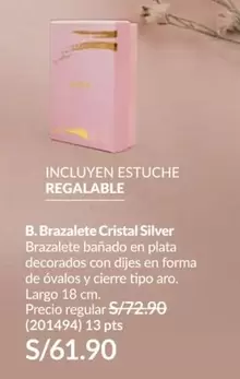 Cristal - Brazalete  Silver