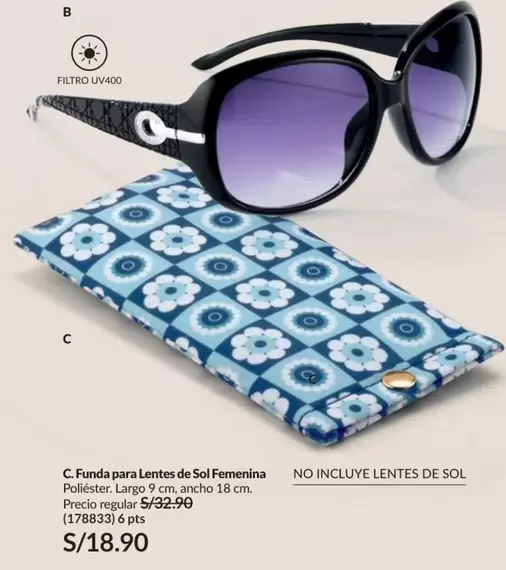 Sol   - Funda para Lentes de Sol Femenina