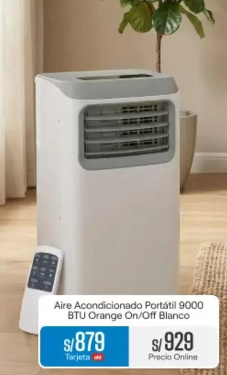 Orange - Aire Acondicionado Portátil 9000 BTU On/Off