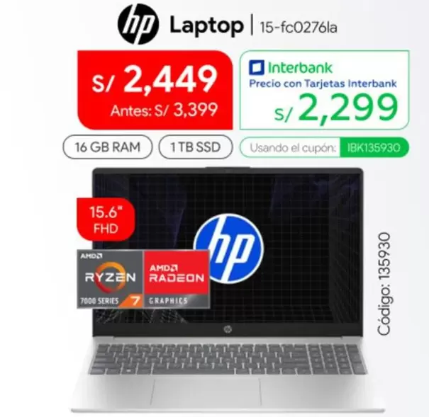 Hp - Laptop 15-fc0276la