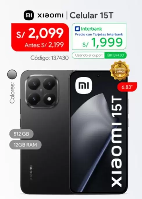 Xiaomi - Celular 15T