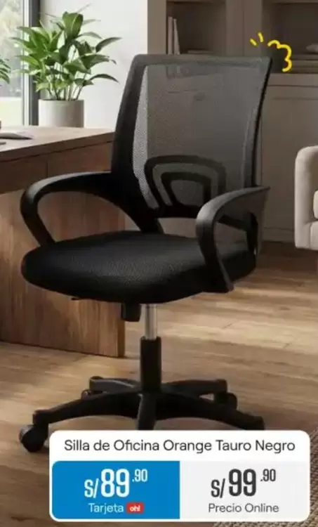Orange - Silla de Oficina  Tauro Negro