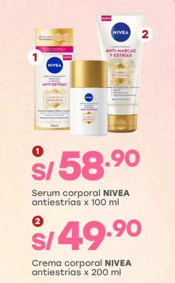 Nivea - Serum corporal antiestrias, Crema corporal antiestrías