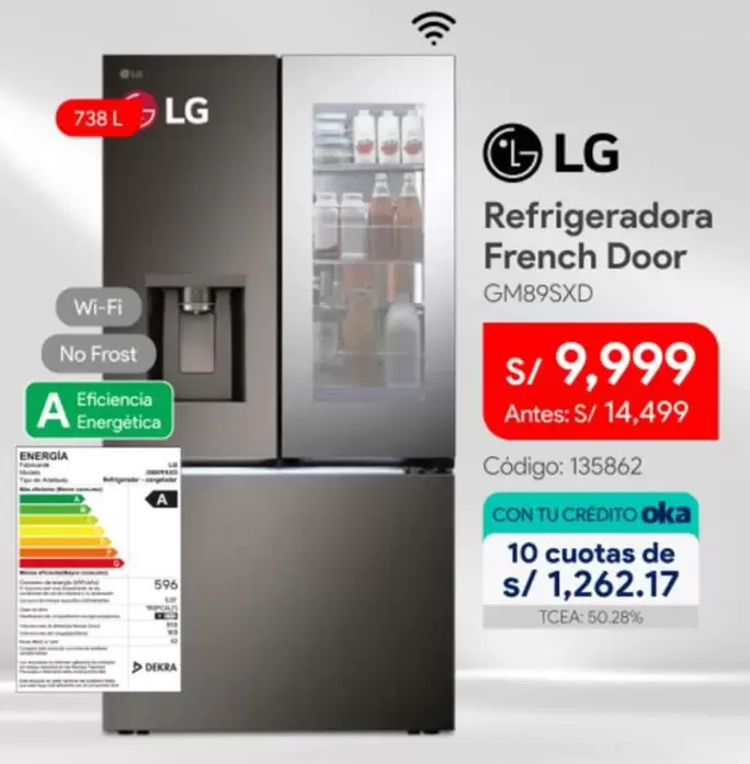 Lg - Refrigeradora French Door GM89SXD