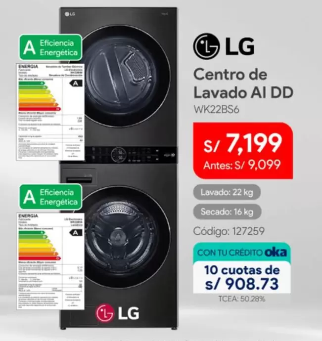 Lg - Centro de Lavado Al DD WK22BS6