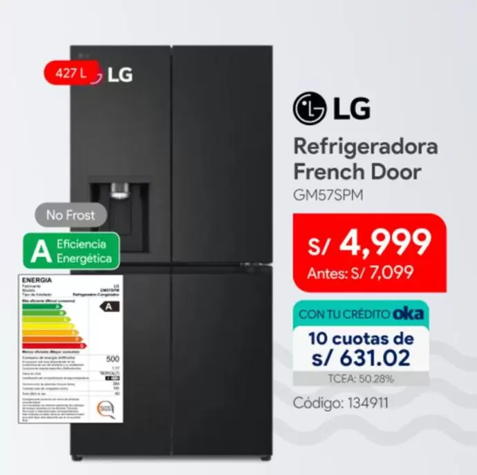 Lg - Refrigeradora French Door GM57SPM