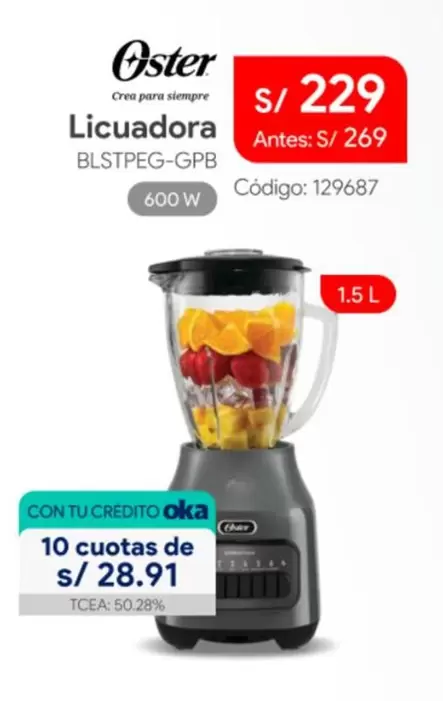 Oster - Licuadora BLSTPEG-GPB