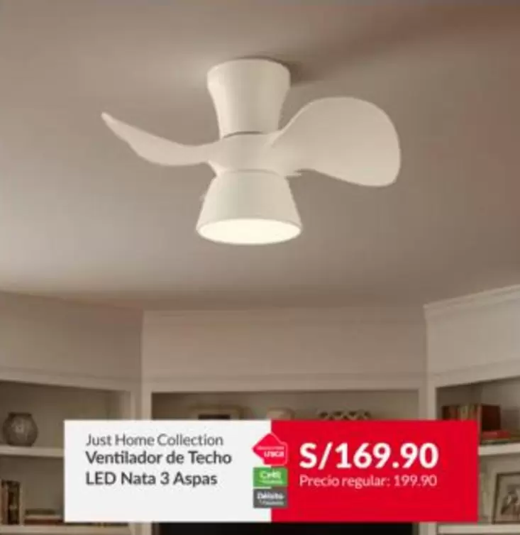 Ventilador de Techo LED Nata 3 Aspas
