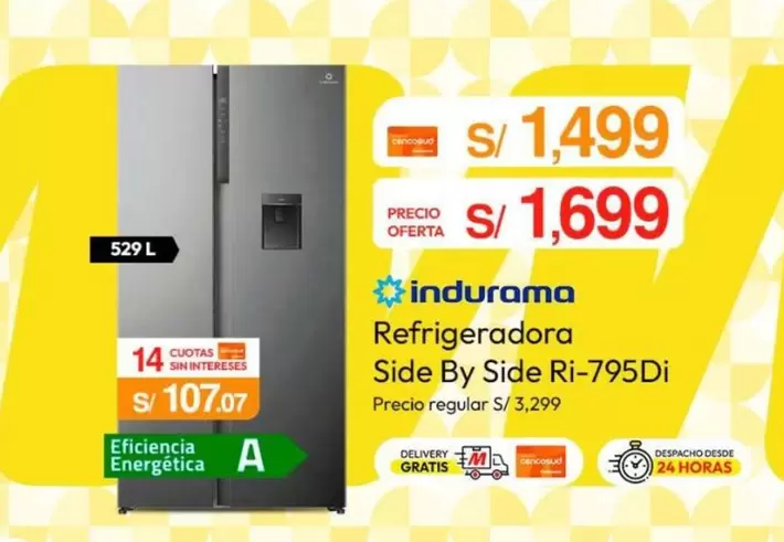Indurama - Refrigeradora Side By Side Ri-795Di