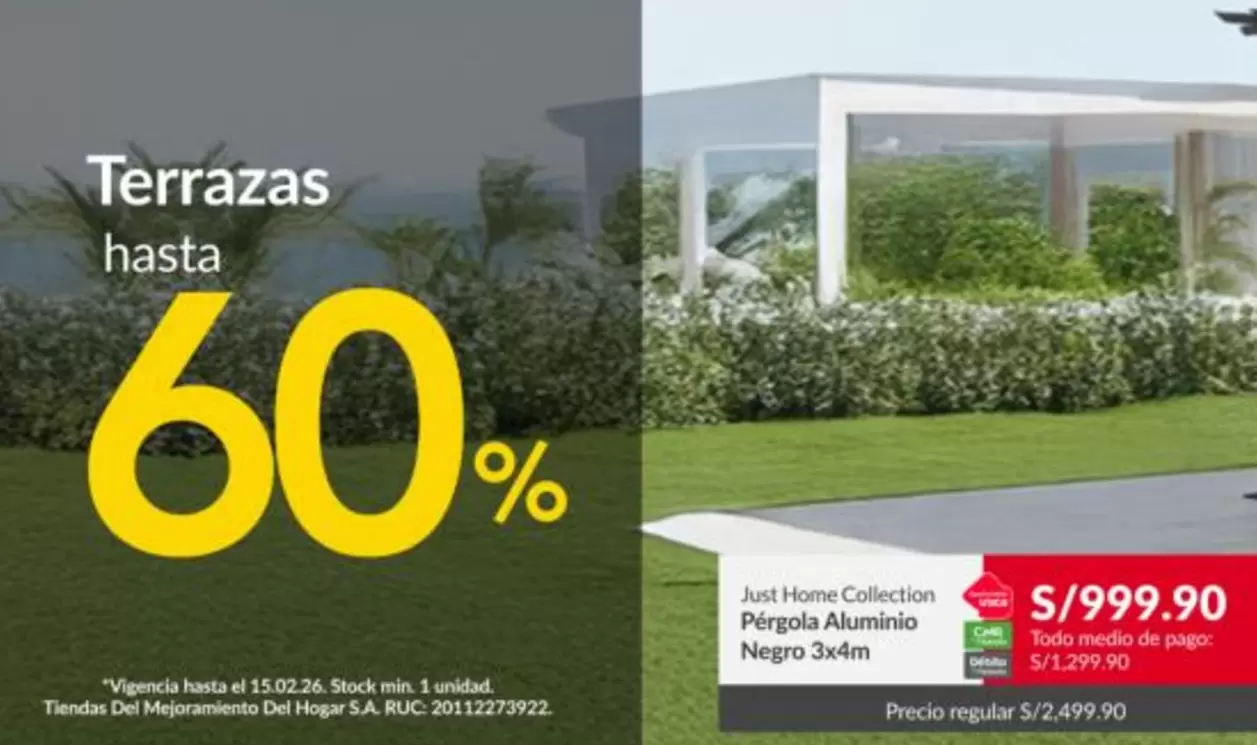 Terrazas - Pergola Aluminio