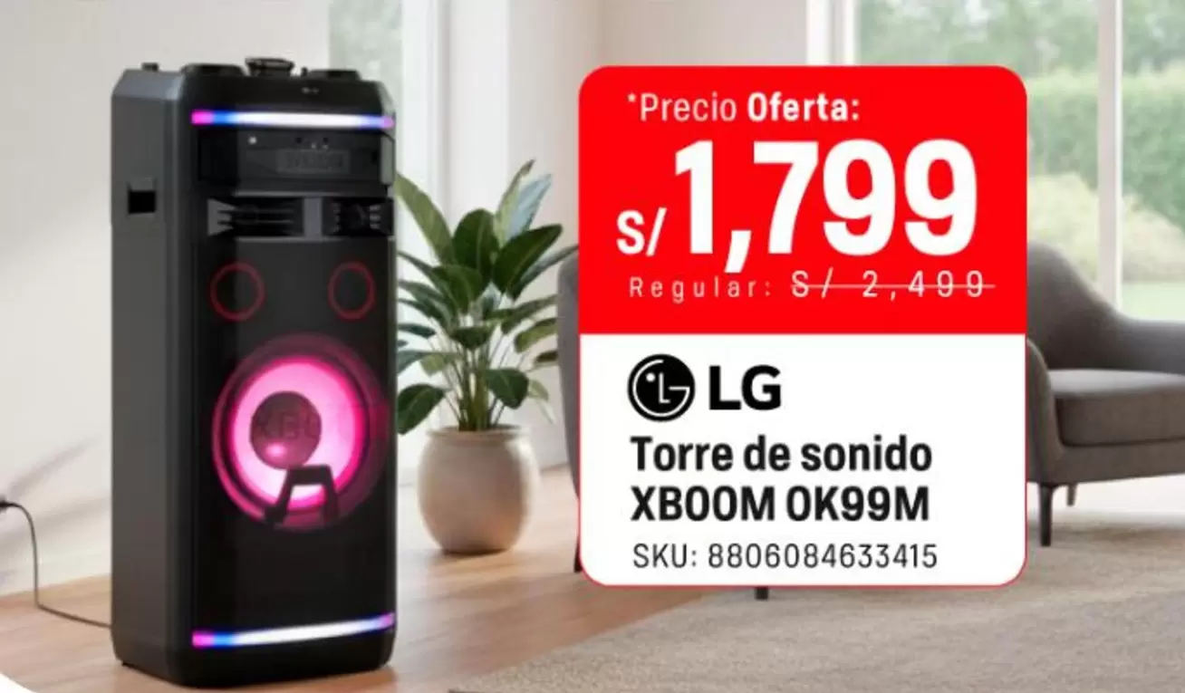 Lg - Torre de sonido XBOOM OK99M