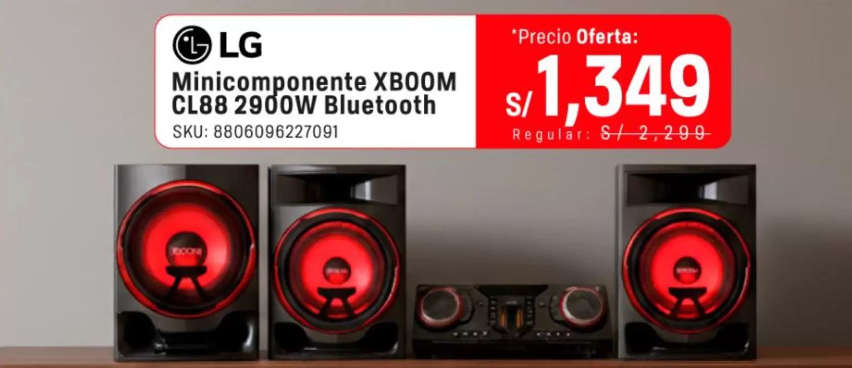 Lg - Minicomponente XBOOM CL88 2900W Bluetooth
