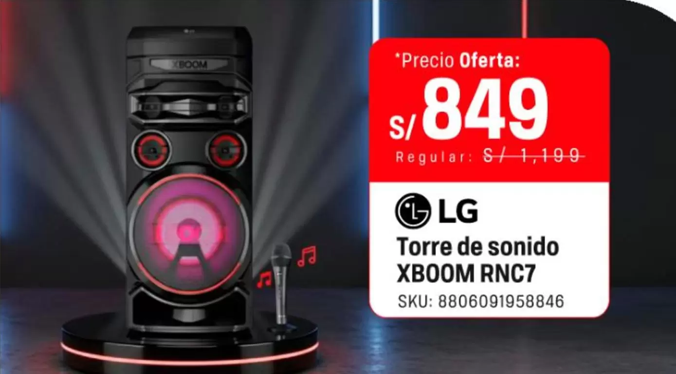 Lg - Torre de sonido XBOOM RNC7