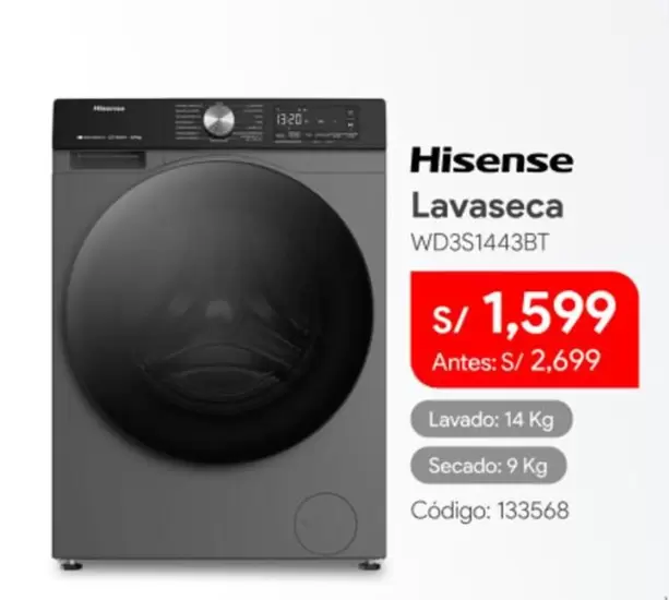 Hisense - Lavaseca WD3S1443BT