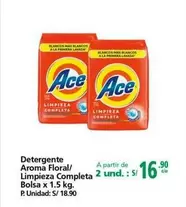 Ace - Detergente Aroma Floral/ Limpieza Completa