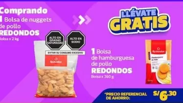 Redondos - Bolsa de hamburguesa de pollo