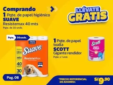 Suave - Papel higiénico and Papel toalla SCOTT