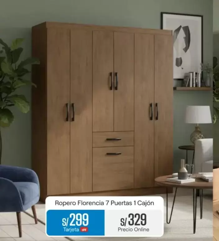 Ropero Florencia 7 Puertas 1 Cajón