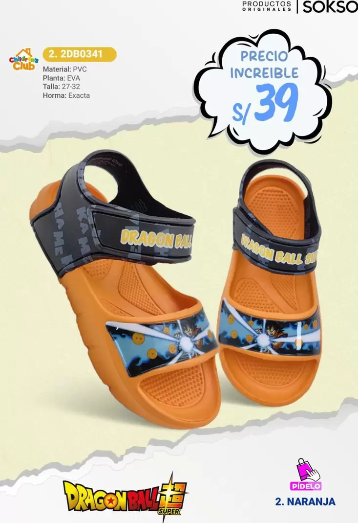 Dragon Ball - sandalias niño