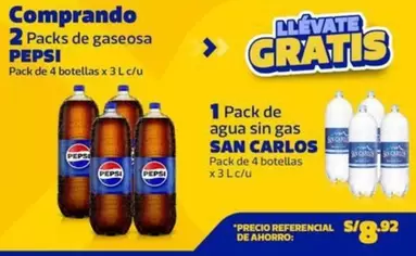 Pepsi - agua sin gas, gaseosa