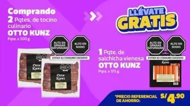 Otto Kunz - tocino culinario, salchicha vienesa